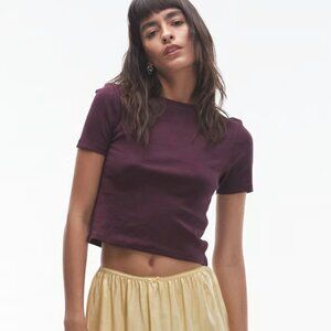 Women’s Topshop crewneck short sleeve crop tee shirt